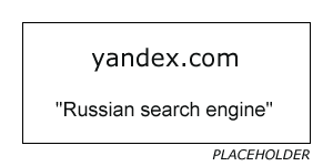 Placeholder image for Yandex web site